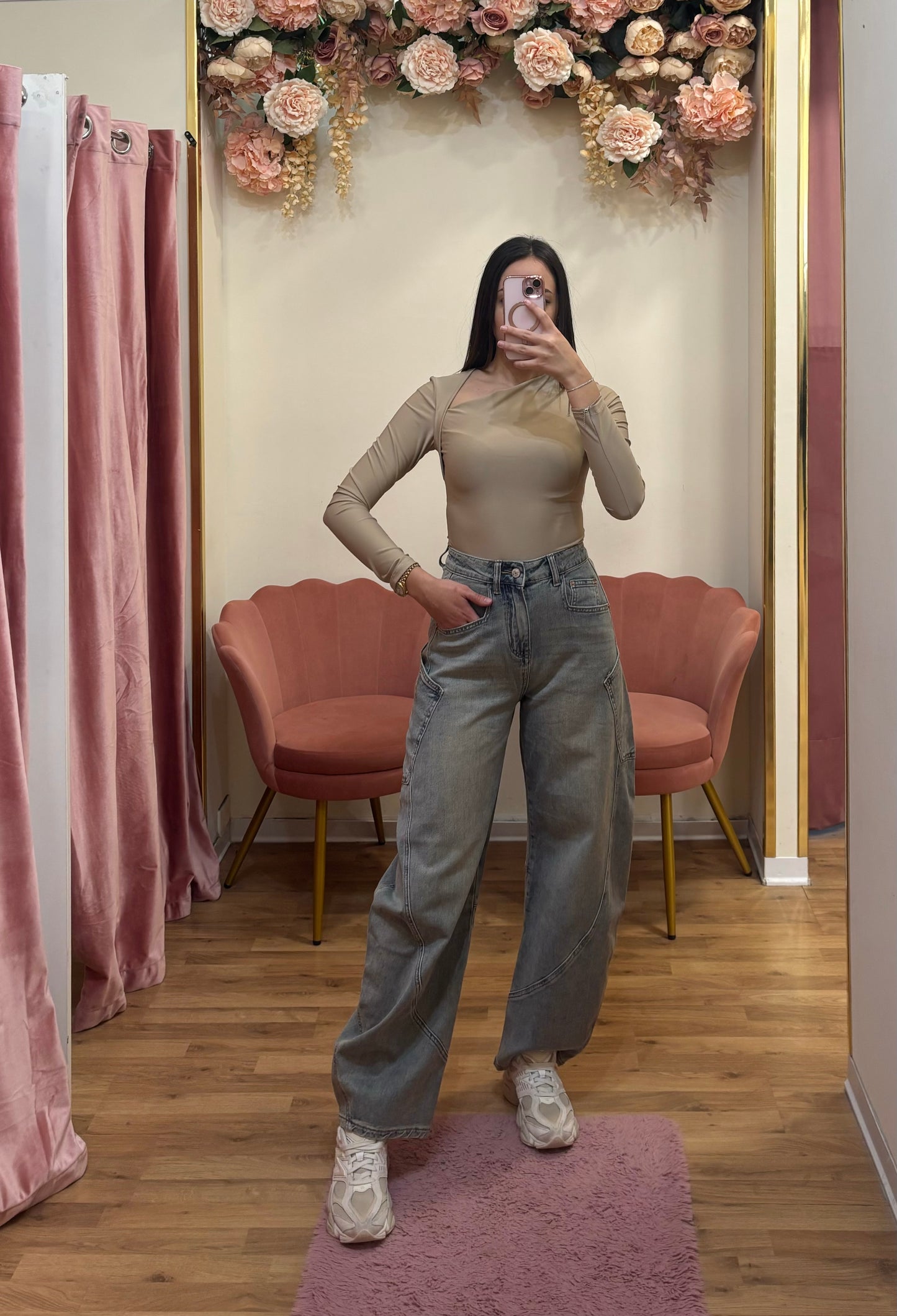JEANS BUGGY DENIM BEIGE