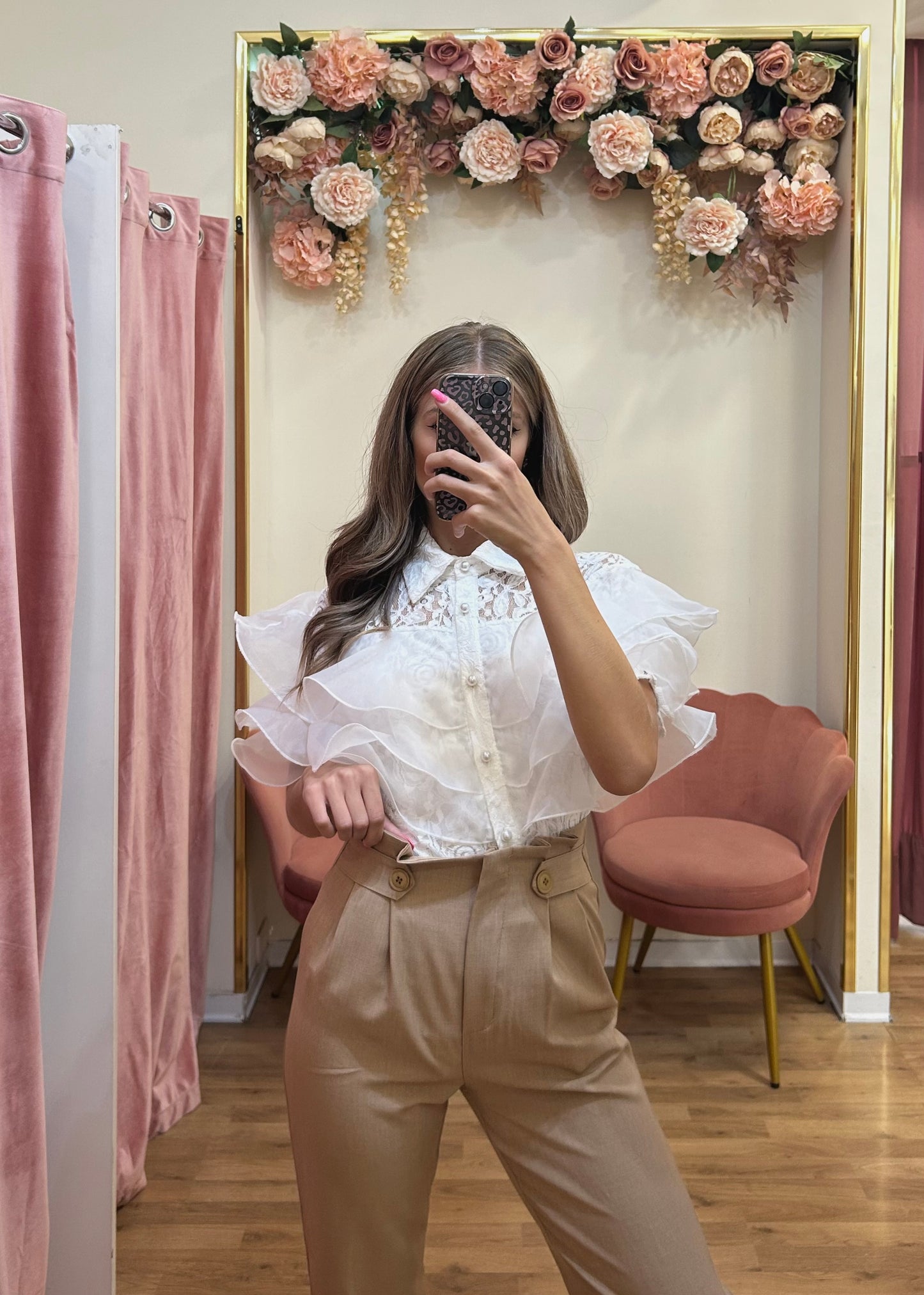 CAMICIA BALZE IN PIZZO