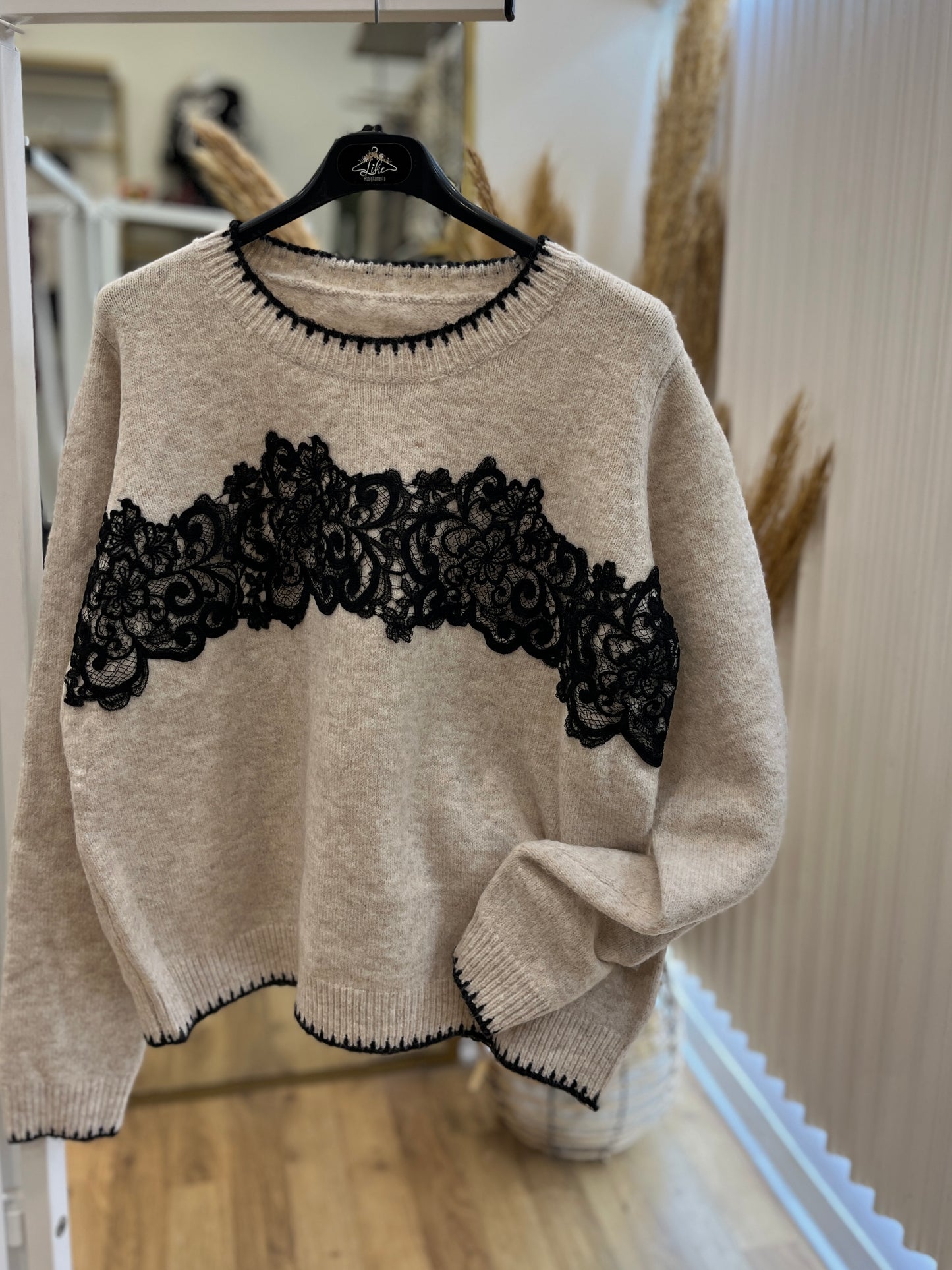 MAGLIONE INSERTI IN PIZZO