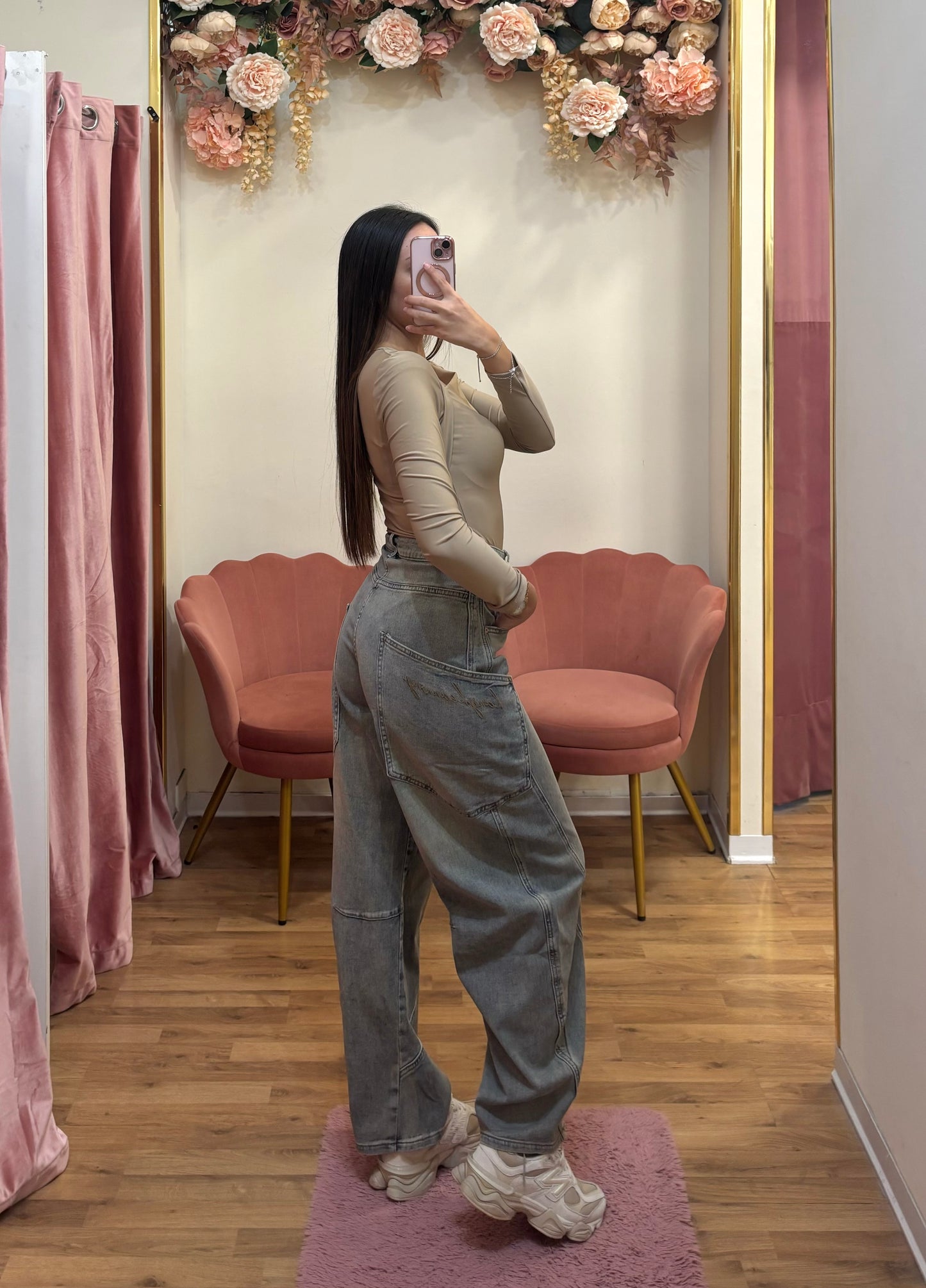 JEANS BUGGY DENIM BEIGE