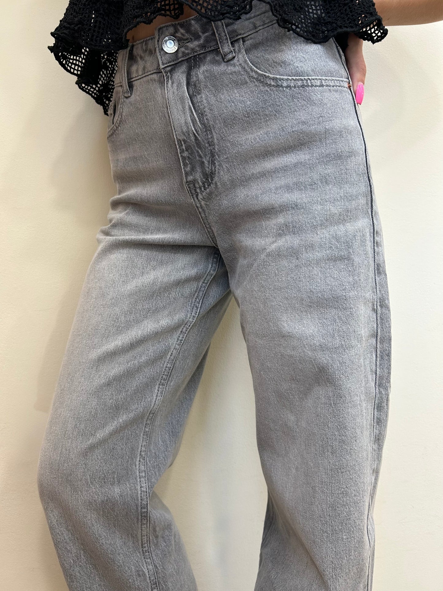 JEANS BANANA GRIGIO
