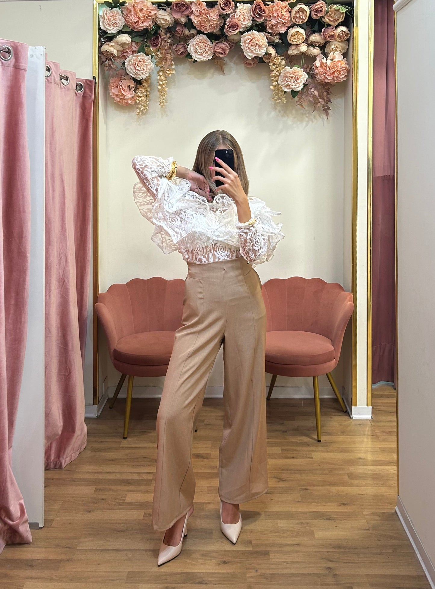 MAGLIA PIZZO CON VOLANT