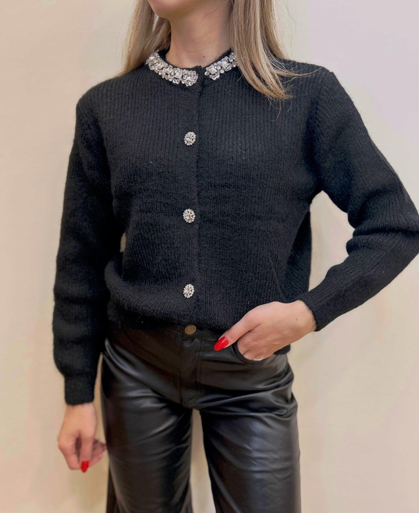 CARDIGAN COLLO GIOIELLO