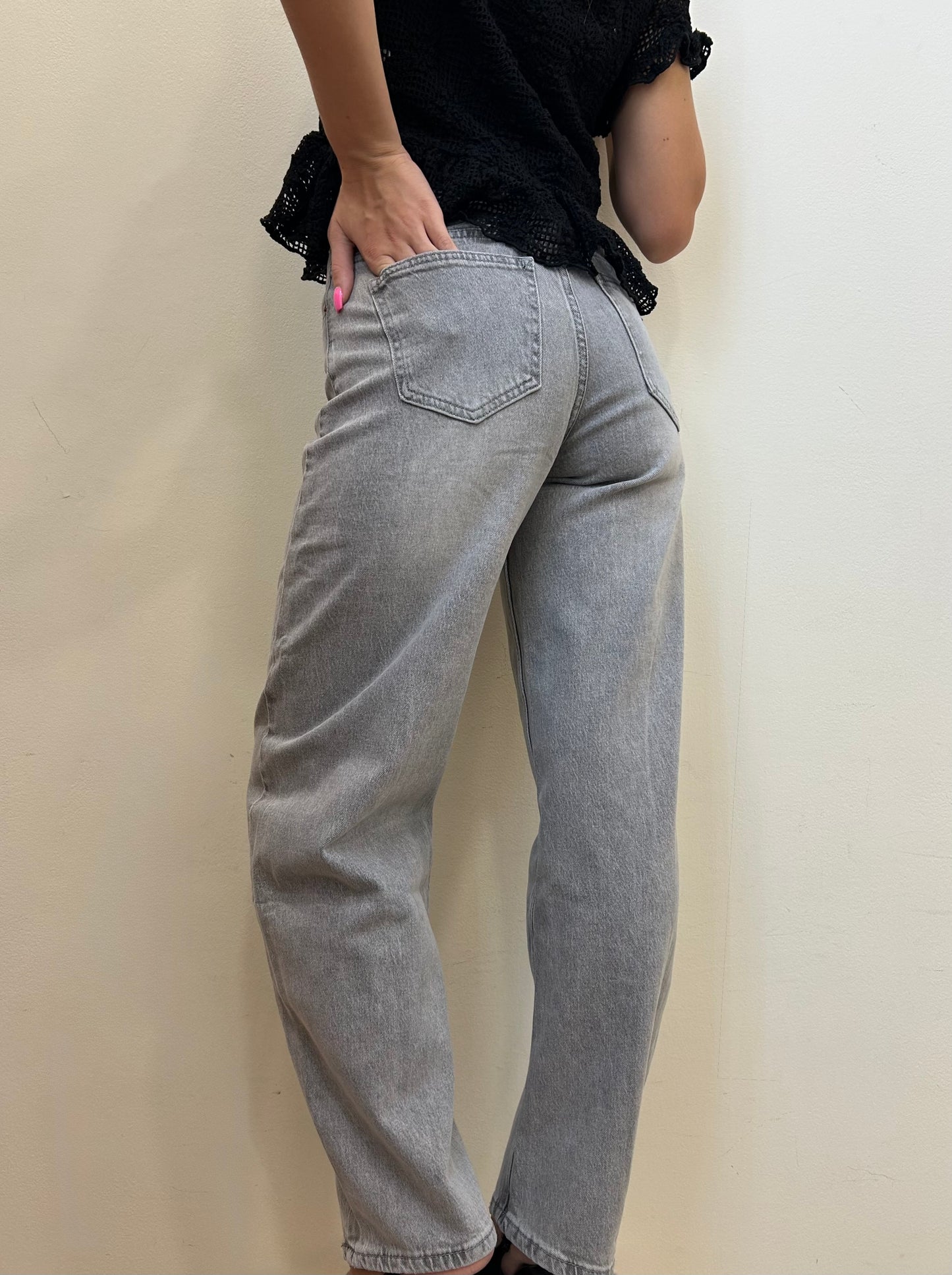 JEANS BANANA GRIGIO
