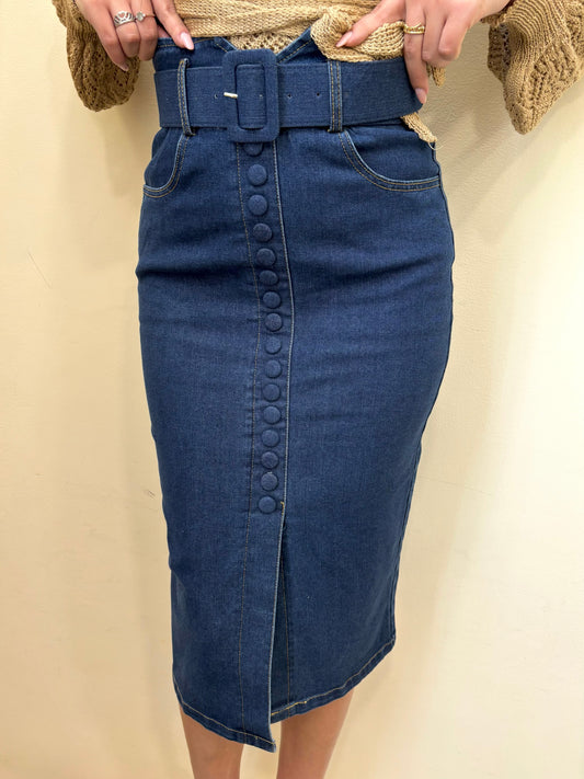 GONNA LONGUETTE IN DENIM