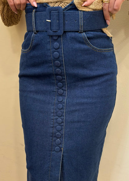 GONNA LONGUETTE IN DENIM