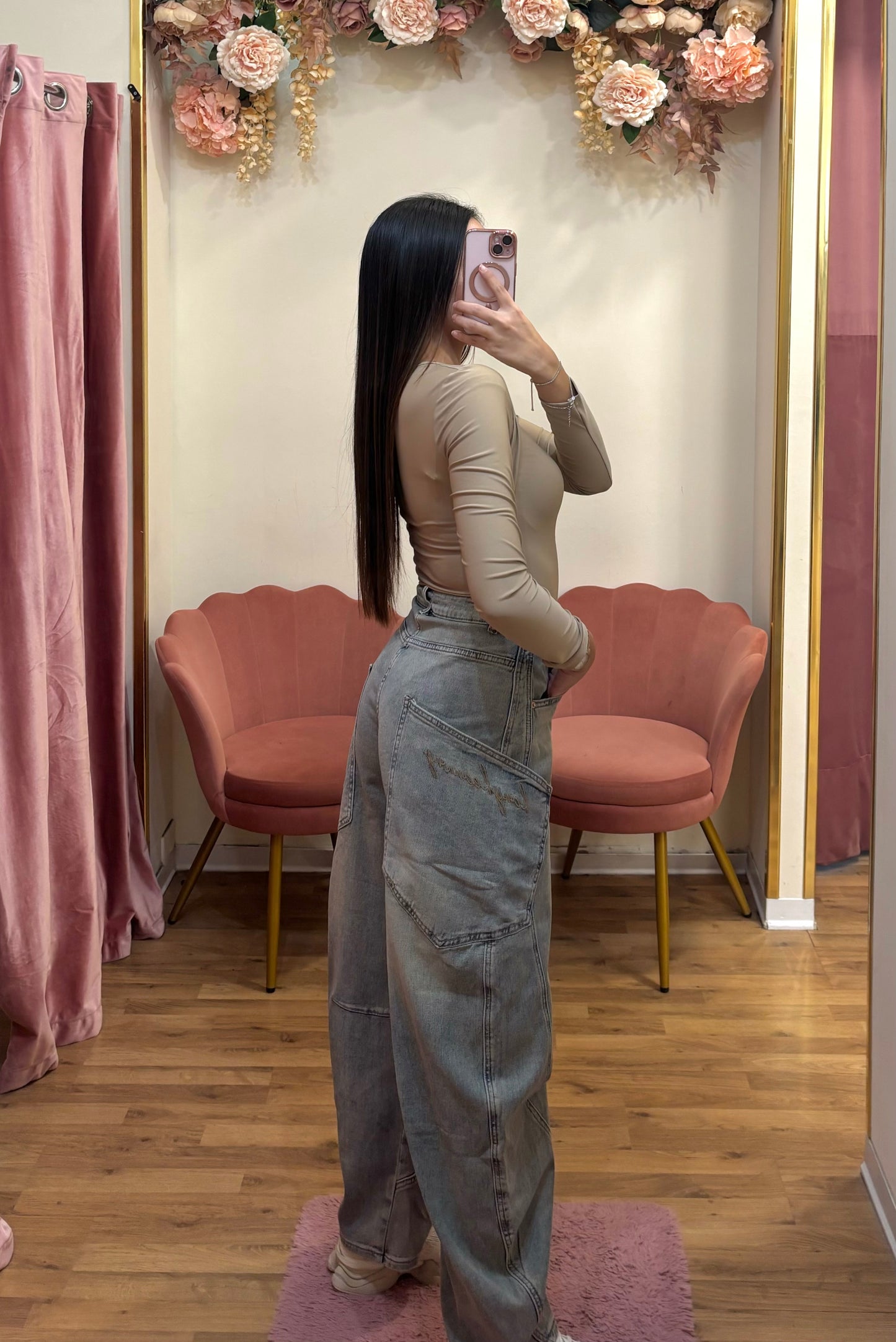JEANS BUGGY DENIM BEIGE