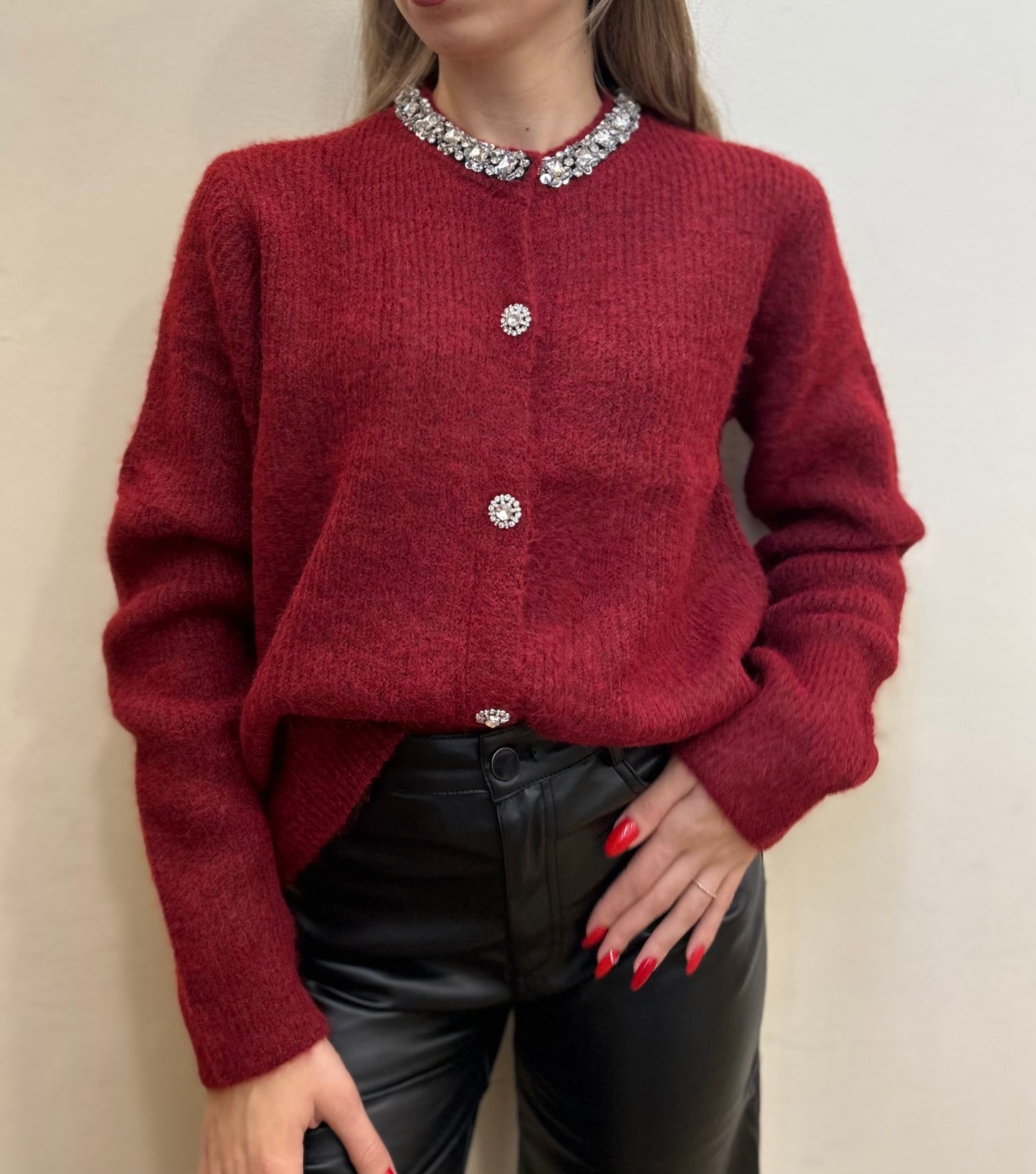 CARDIGAN COLLO GIOIELLO