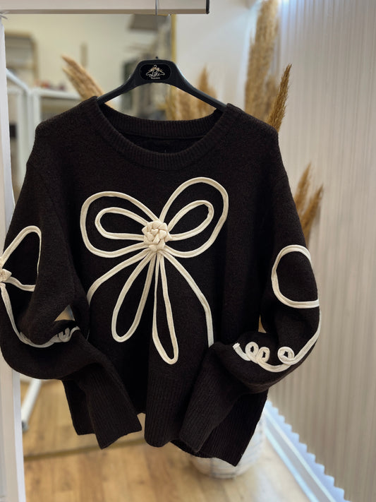 MAGLIONE DISEGNO FIOCCO