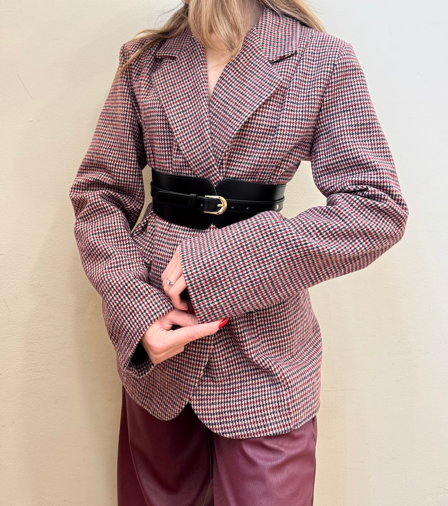 GIACCA OVER PIED DE POULE