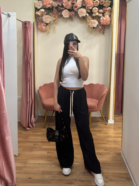 TOP CROP COSTINE BIANCO