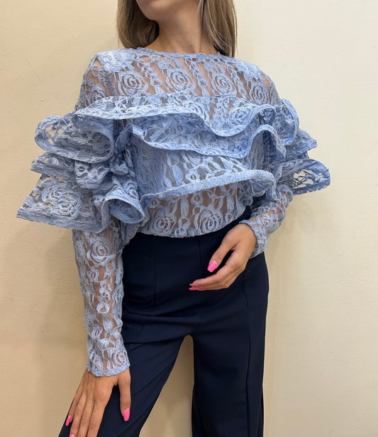 MAGLIA PIZZO CON VOLANT