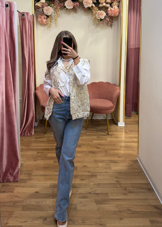 GILET OVER IN TWEED
