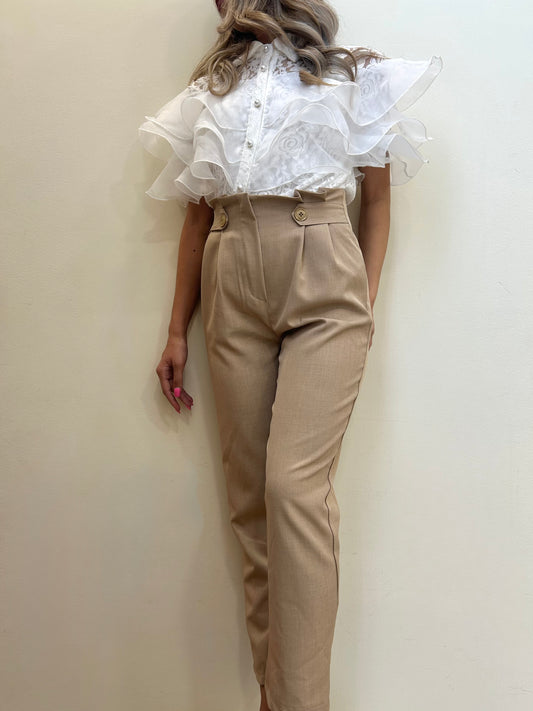 PANTALONE CON BOTTONI LATERALI